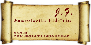 Jendrolovits Flóris névjegykártya